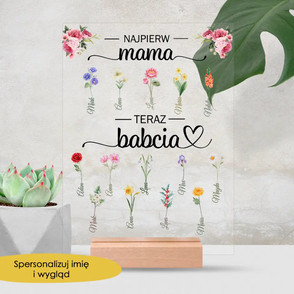 Szkło akrylowe dla Babci