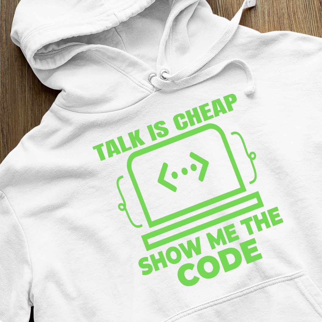 Bluza z kapturem Talk Is Cheap Show Me The Code