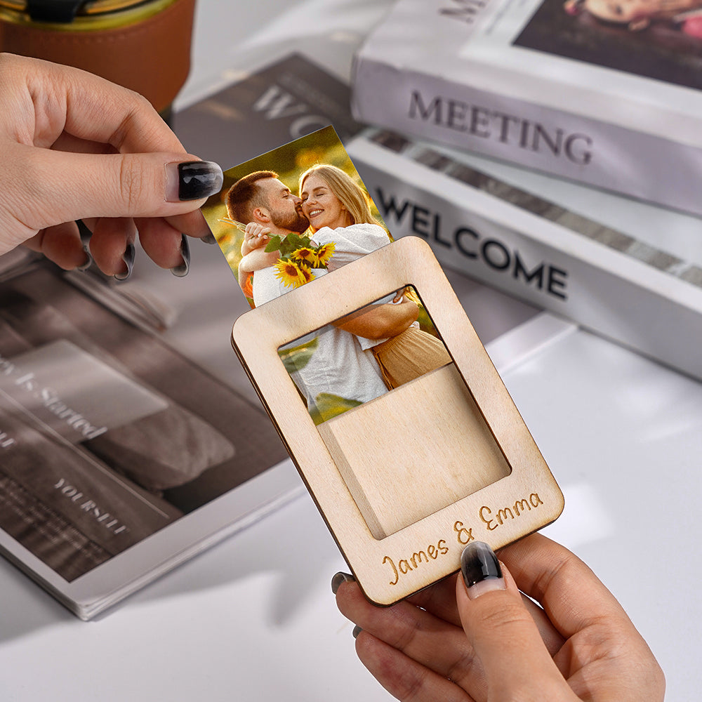 Personalizowana ramka na zdjęcie z klipsem do osłony przeciwsłonecznej