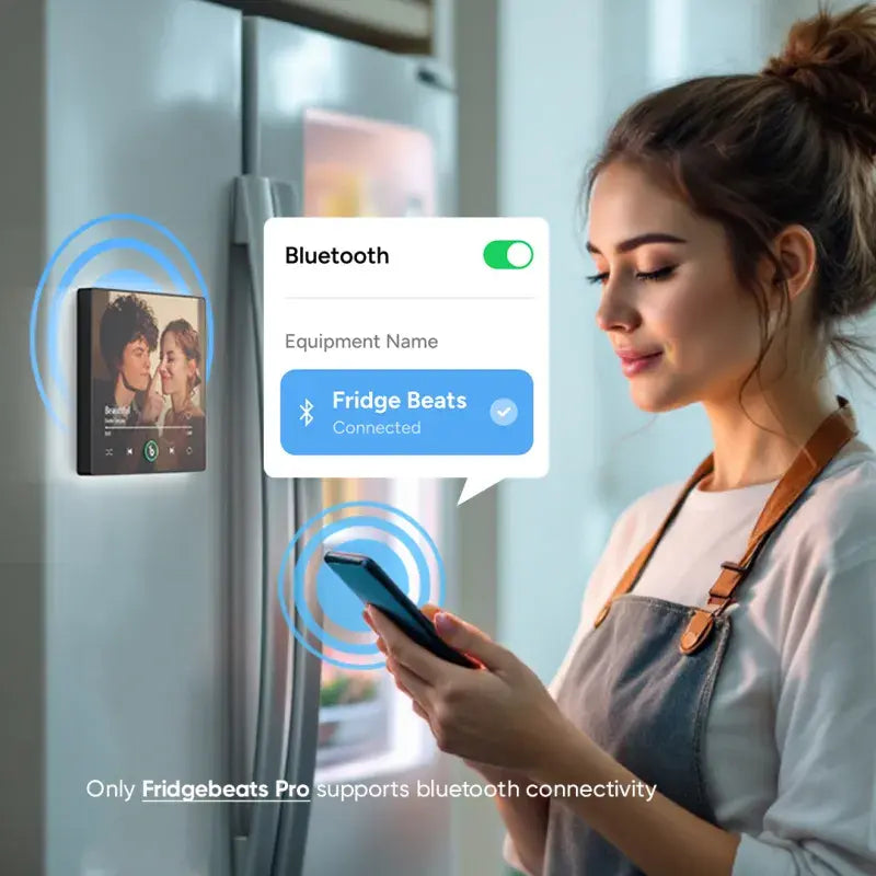 FridgeBeats Frameless Custom Music Fridge Magnet New 4.0 Upgrade Wall Photo Sticker That Plays Music Without Cell Phone Multiple Styles Gift