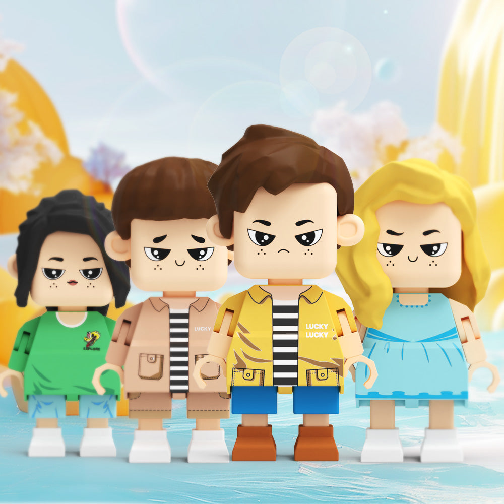 Fully Customizable Cute Giant Minifigs Personalized Full-Body Brick Figure Gift for Boy