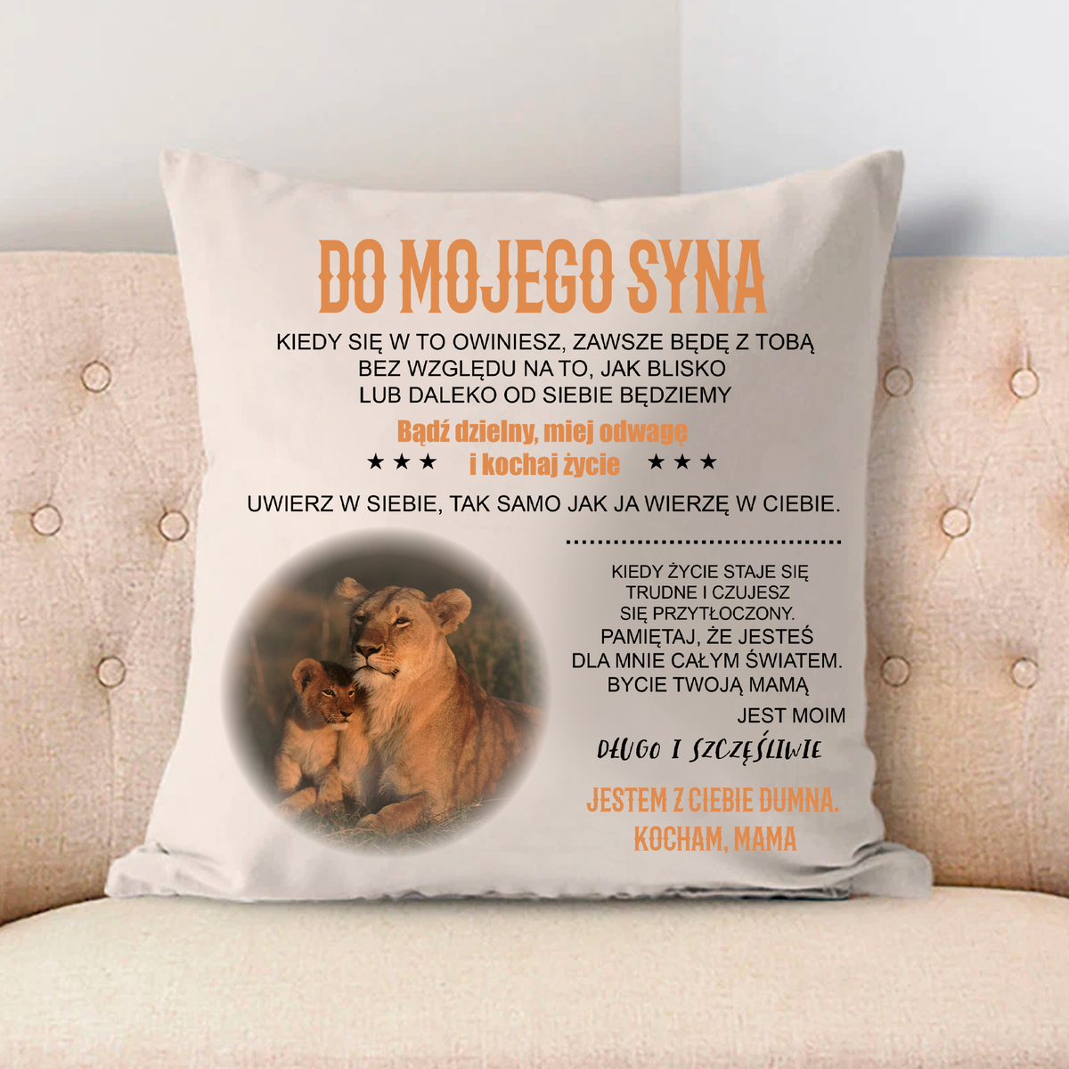 Poszewka "Dla syna"