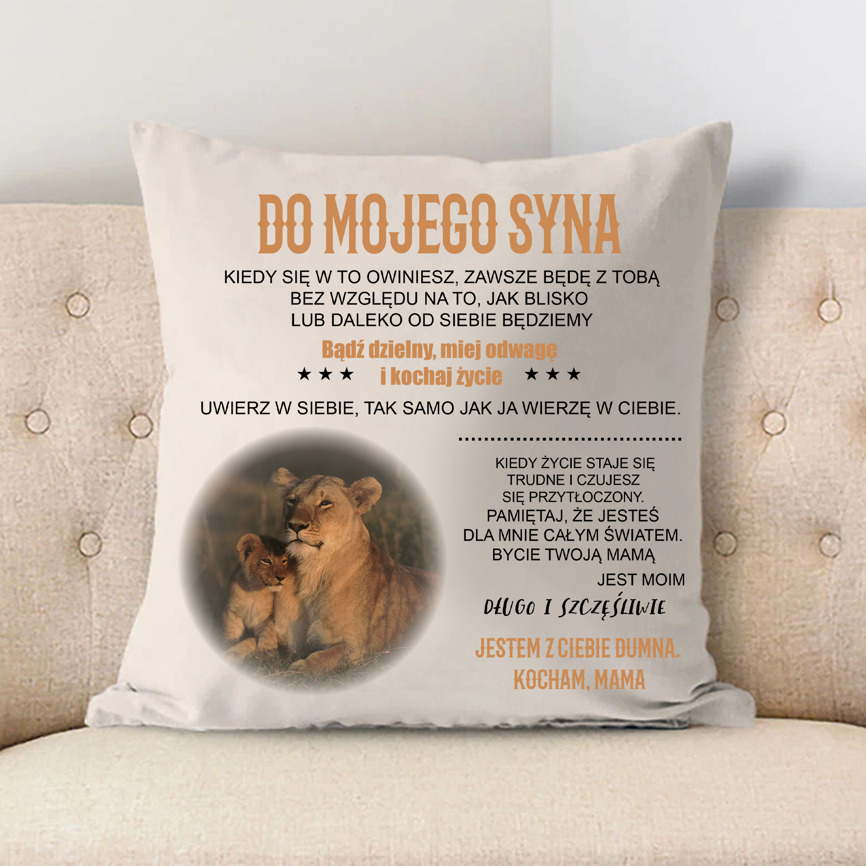 Poszewka "Dla syna"