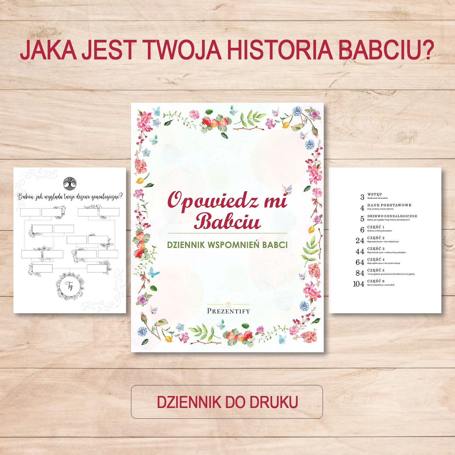 Dziennik wspomnień babci do wydrukowania
