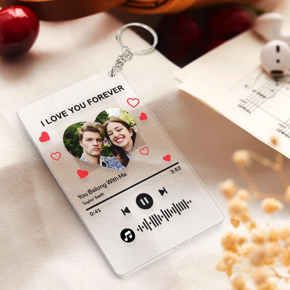 Personalizowana płyta akrylowa z kodem muzycznym na prezent dla pary