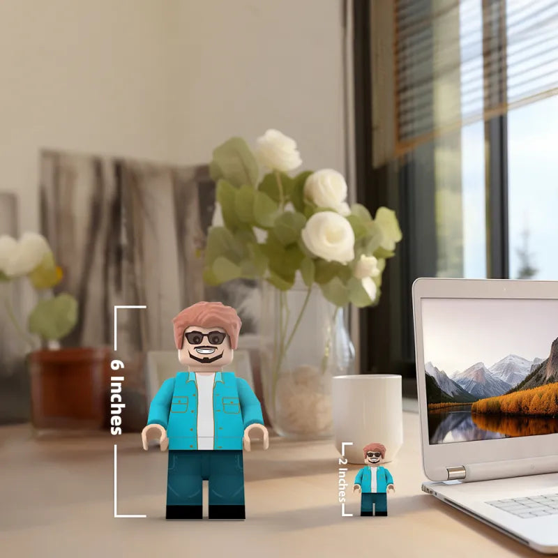 3D Print Gifts for Him Custom Giant Minifig Create Your Own Giant Minifigs Turn Your Photo into Giant Minifigs