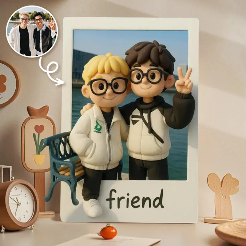 Personalizowany magnes na lodówkę 3D z tekstem na rocznicę dla pary