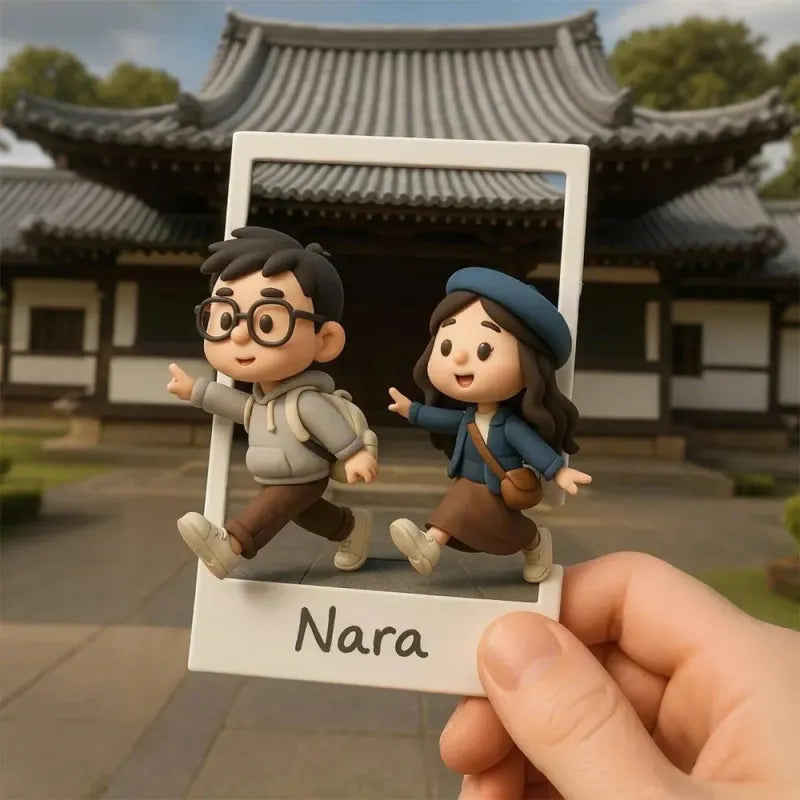 Personalizowany magnes na lodówkę 3D z tekstem na rocznicę dla pary