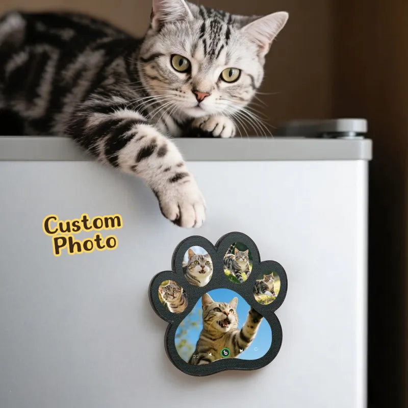 FridgeBeats Framed 4.0 Custom Music Fridge Magnet Personalized Paw Print Song Magnets That Can Play Music Anniversary Gifts Memorial Gifts