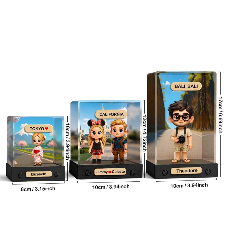 Personalizowana figurka 3D z Twojego zdjęcia w pudełku na prezent dla niej/niego