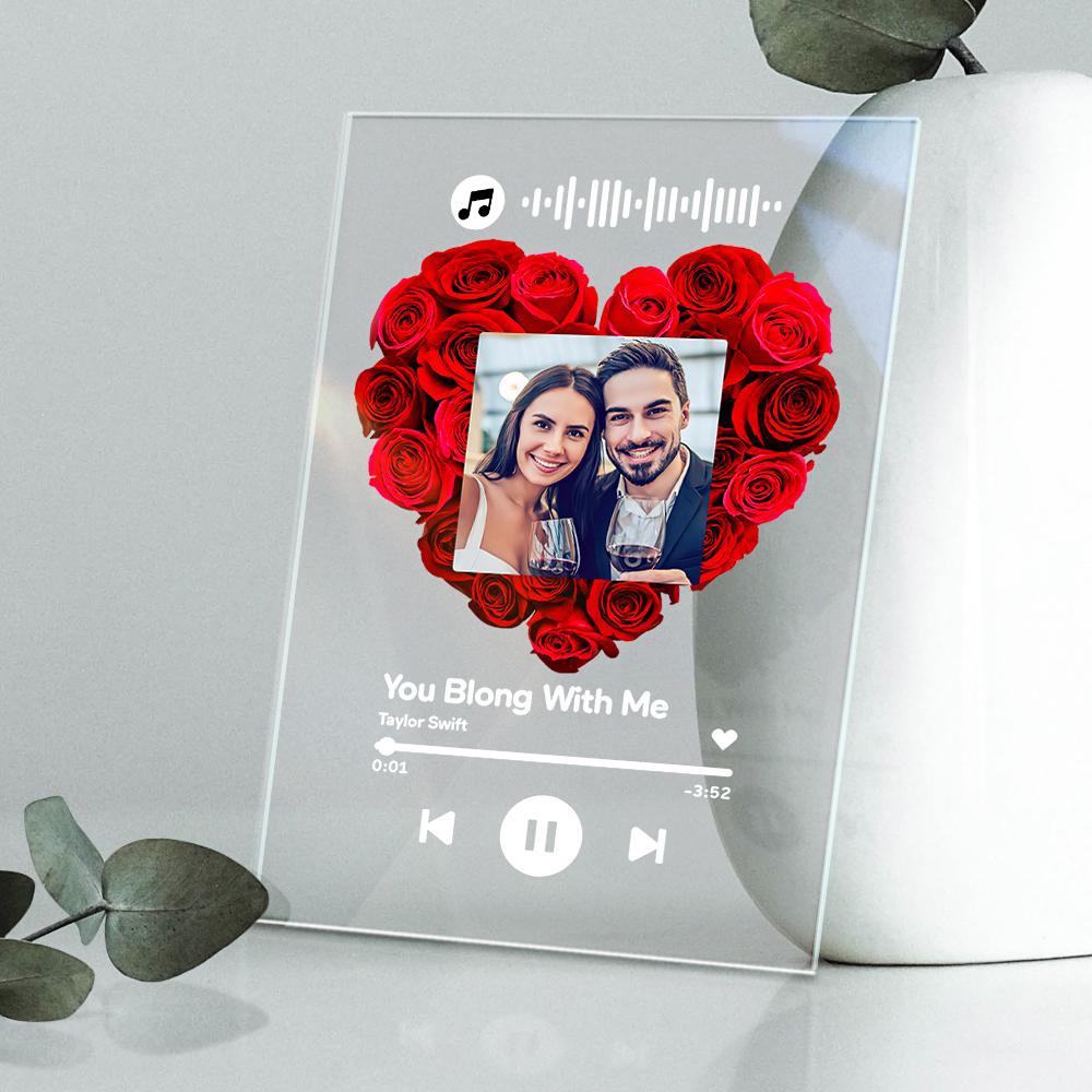 Personalizowana lampka nocna z różą, romantyczny prezent na urodziny dla chłopaka