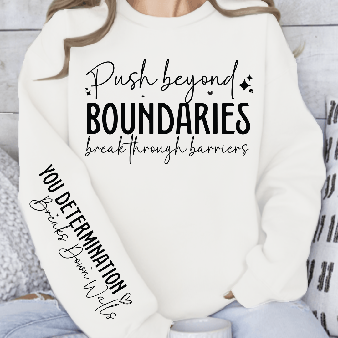 Bluzy Damskie Push beyond boundaries break through barriers