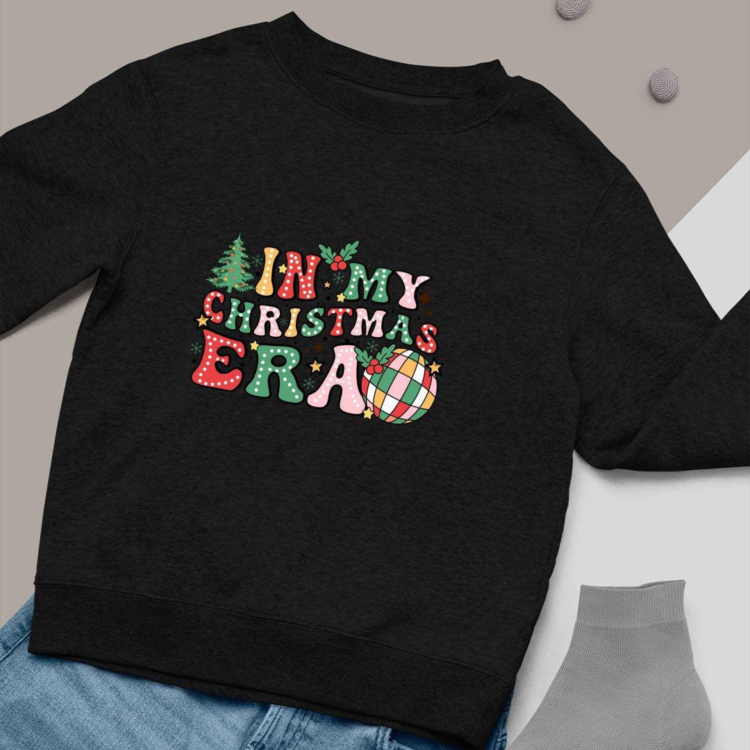 Bluza Unisex In My Christmas Era Groovy Christmas Doodle Dots