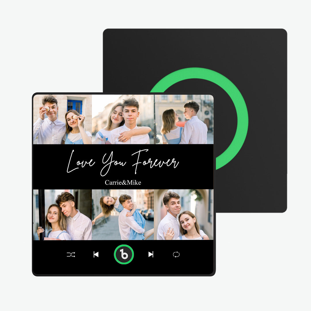 FridgeBeats Framed Custom Photos Text Music Fridge Magnet Special for Valentine's Day New 4.0 Upgrade Colorful Frame Album Sticker