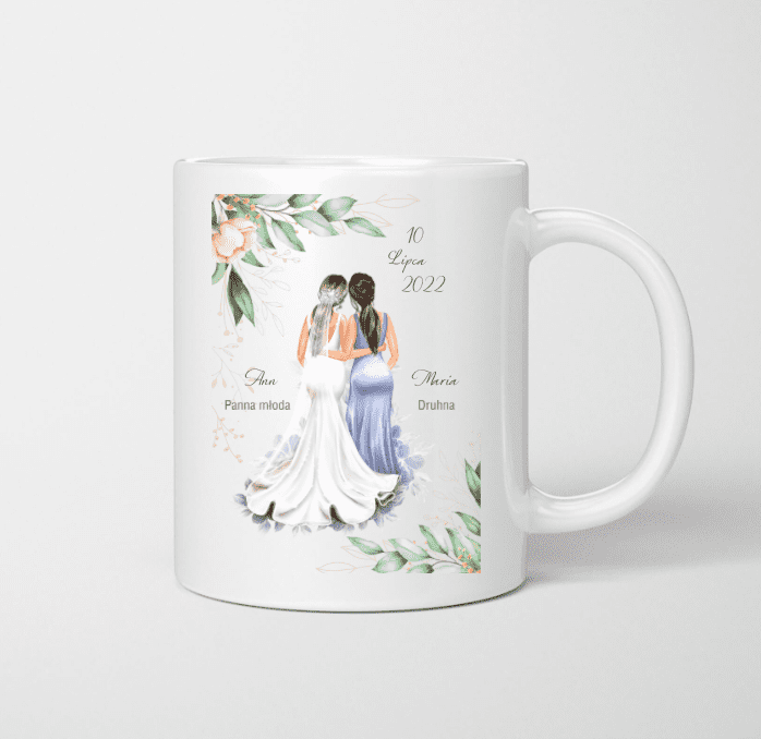 Panna młoda i druhna - kubek personalizowany