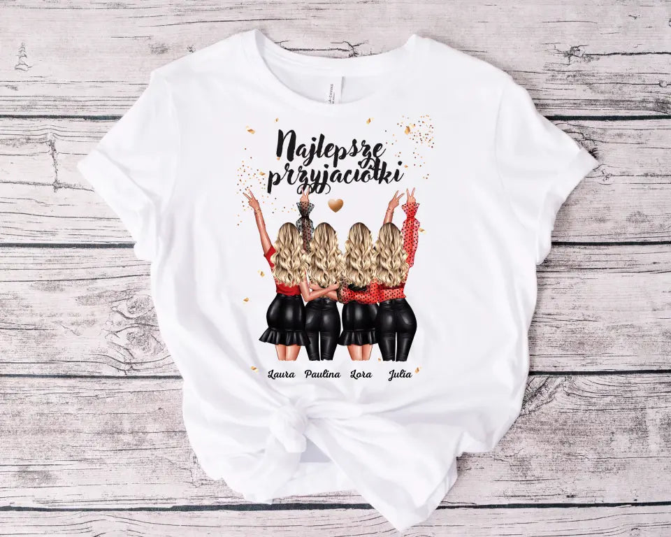 Pocztówka akrylowa z napisem "Najlepsze przyjaciółki"