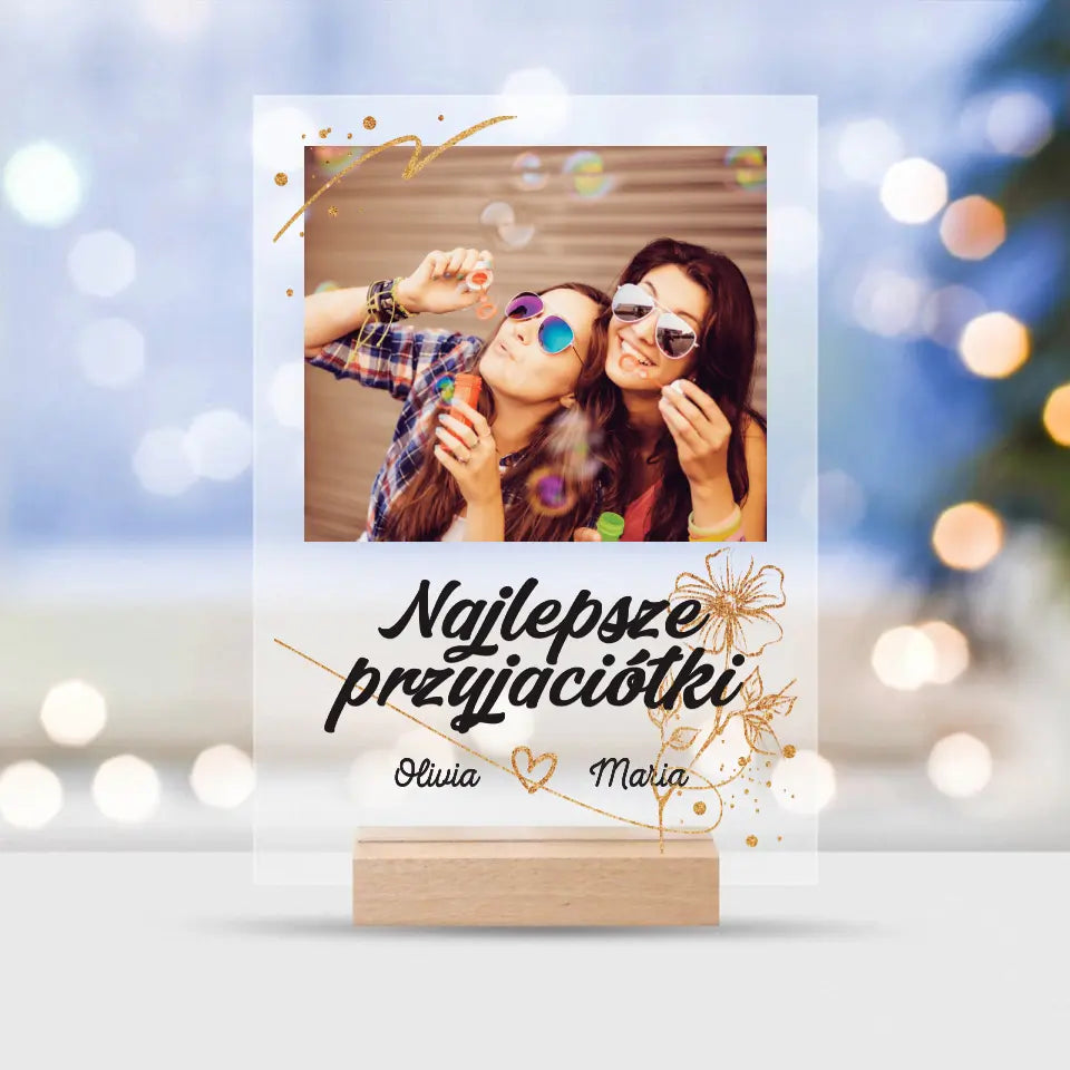 Pocztówka akrylowa Najlepsze przyjaciółki z własnym zdjęciem