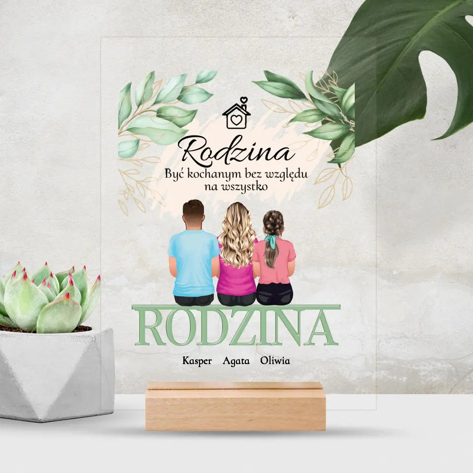 Pocztówka akrylowa dla rodziny