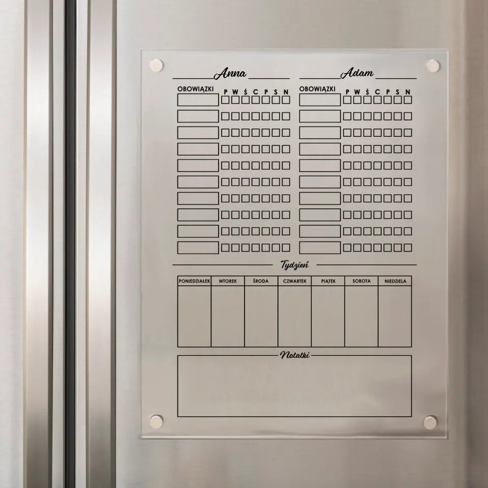 Planery - Tygodniowy Organizer dla Rodziny