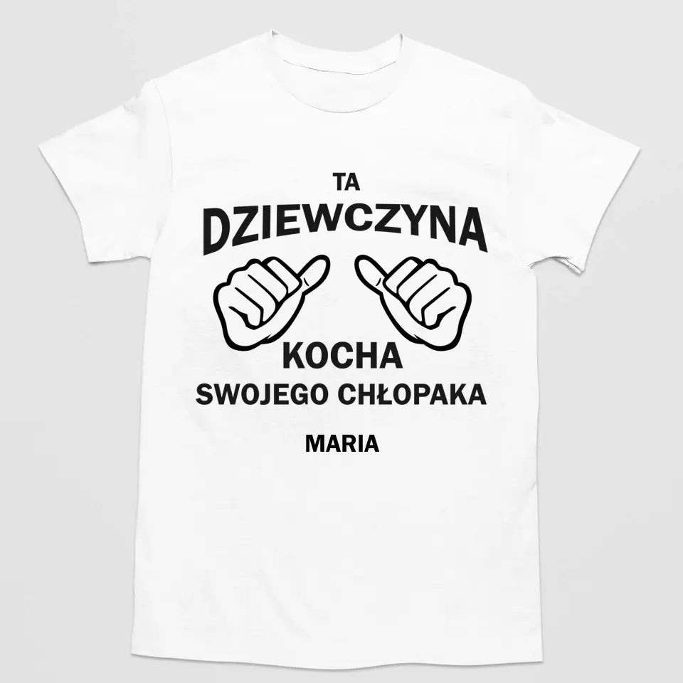 Ta dziewczyna kocha swojego chłopaka