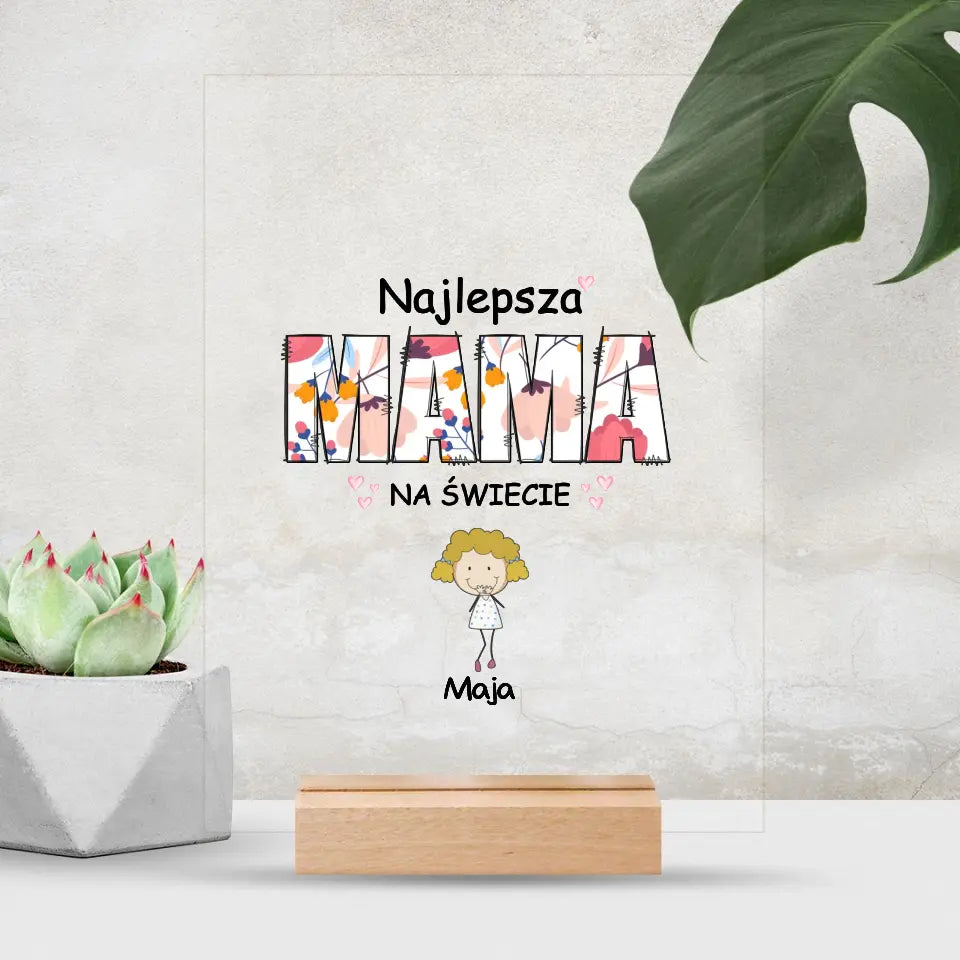 Najlepsza mama na świecie z imionami dzieci