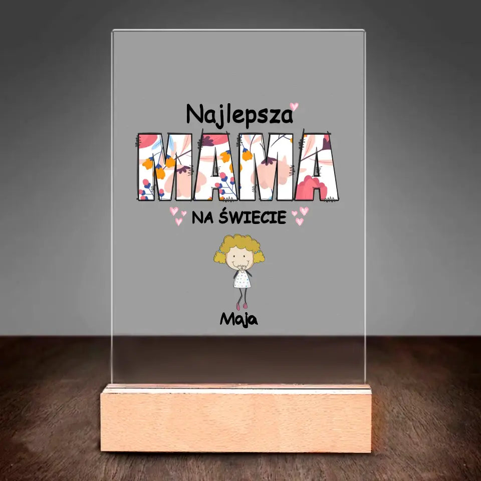 Najlepsza mama na świecie z imionami dzieci
