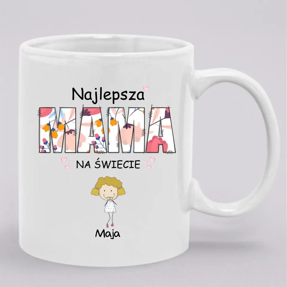 Najlepsza mama na świecie z imionami dzieci