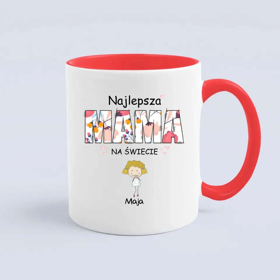 Najlepsza mama na świecie z imionami dzieci