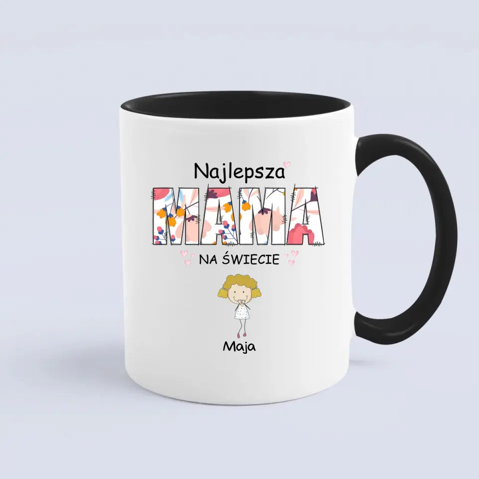 Najlepsza mama na świecie z imionami dzieci