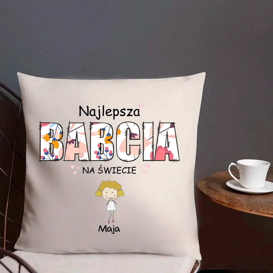 Najlepsza babcia na świecie z imionami dzieci