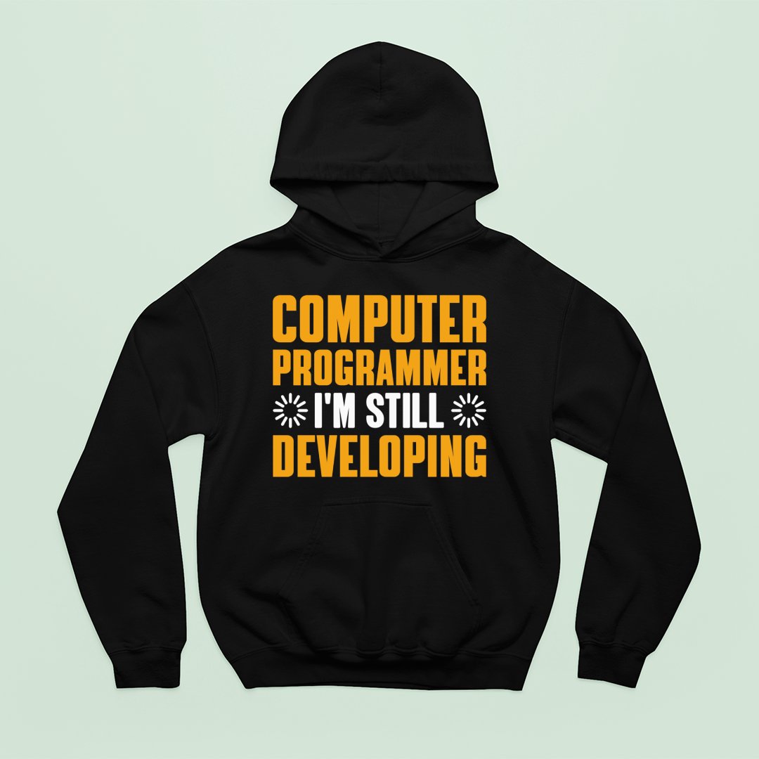 Bluza z kapturem Super Programmer I'm Still Developing