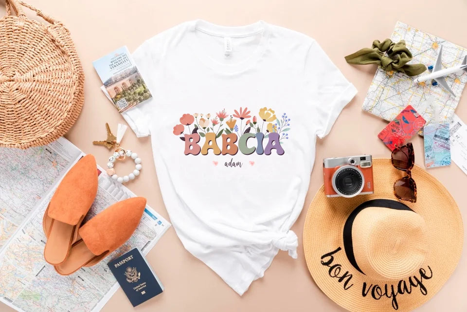 Present - Babcia z kwiatami