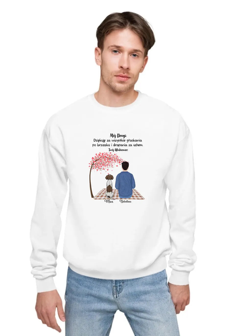 Bluza Unisex - Dziękuję za wszystkie głaskania po brzuszku i drapania za uchem.
