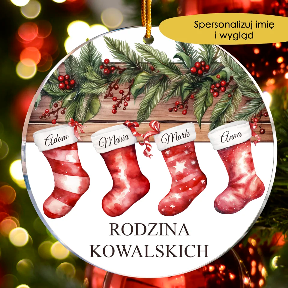 Rodzinne ozdoby choinkowe. Wesołych Świąt