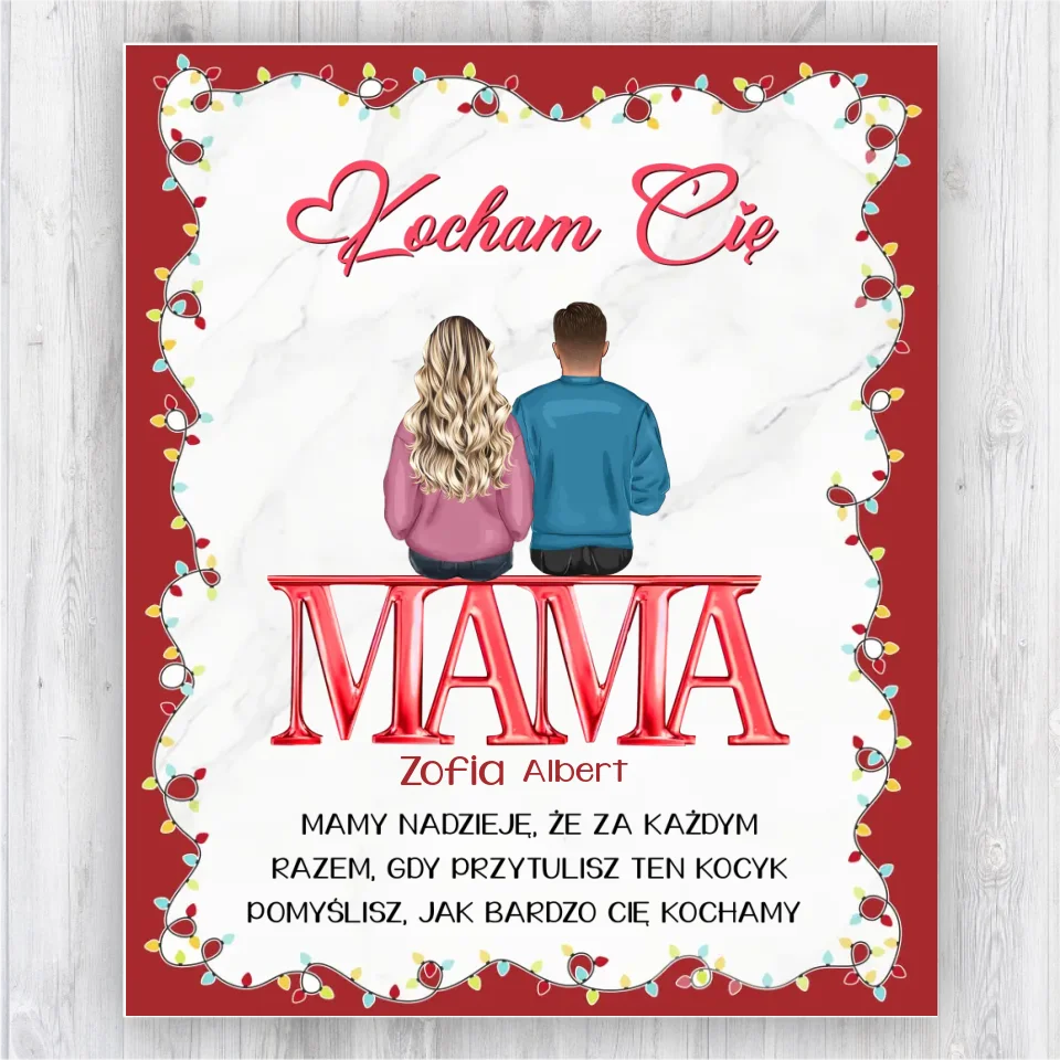 Mamy nadzieję, że za każdym razem, gdy przytulisz ten kocyk pomyślisz, jak bardzo Cię kochamy