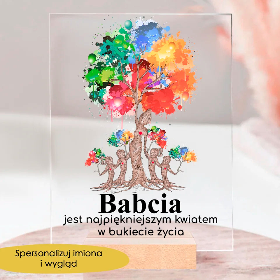Babcia jest najpiękniejszym kwiatem w bukiecie życia