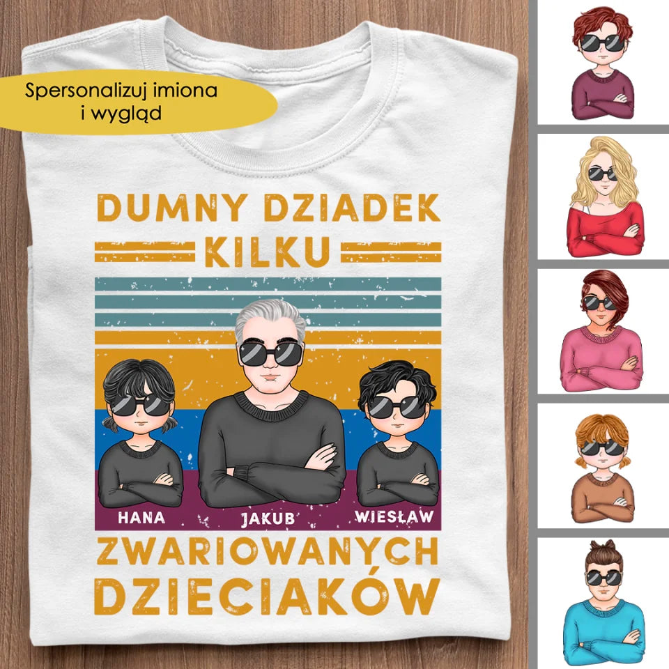 Koszulka - Dumny dziadek Zwariowanego dziecka