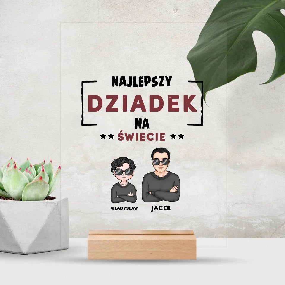 Szkło akrylowe - Najlepszy dziadek na świecie