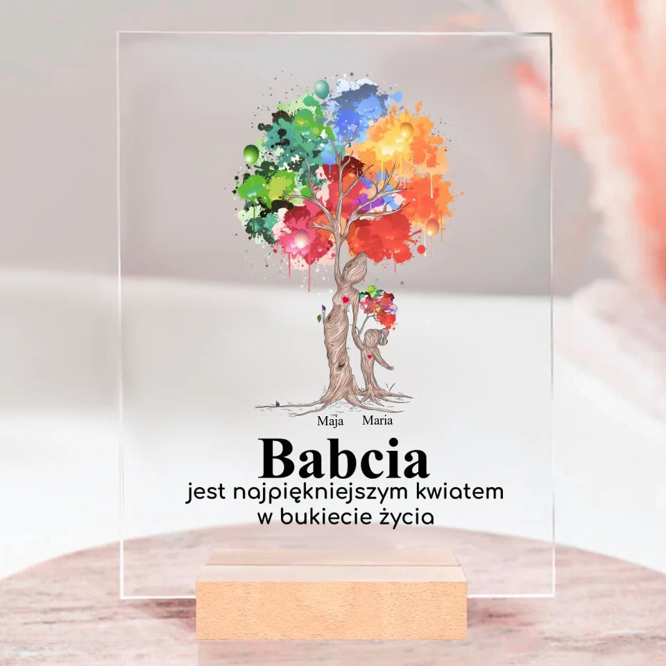 Babcia jest najpiękniejszym kwiatem w bukiecie życia