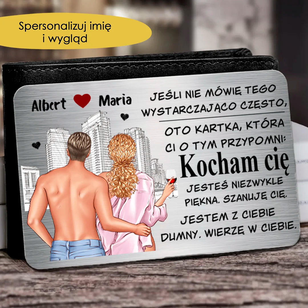 Jesteś niezwykle piękna. Szanuję Cię.