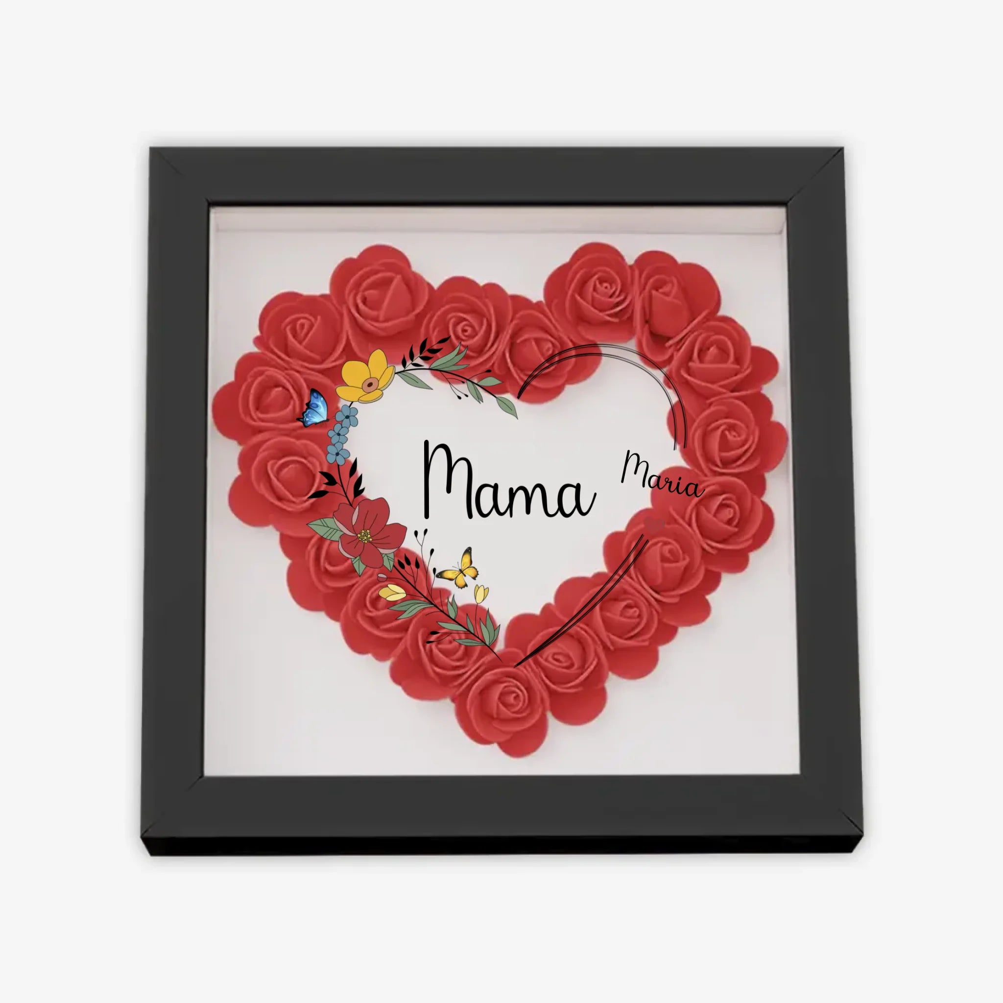 с цветами квадрат сердце 1