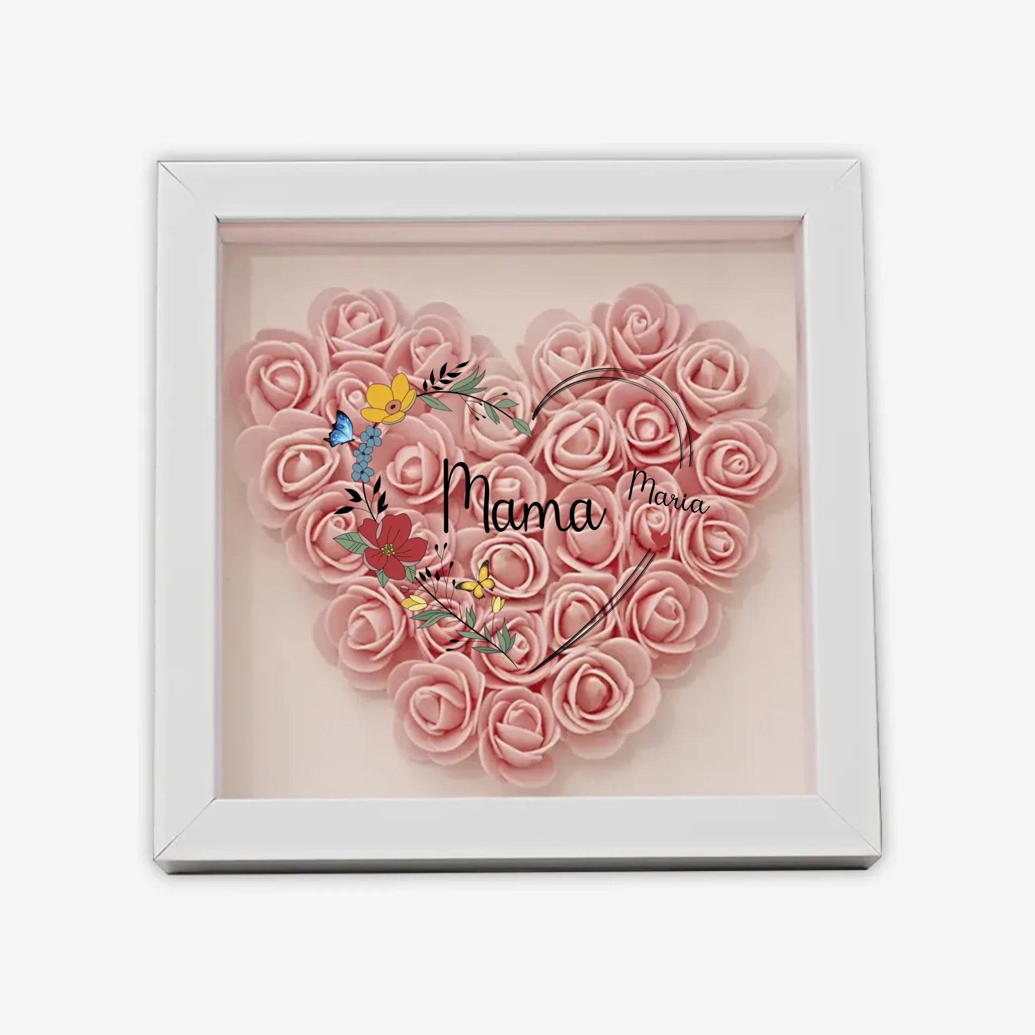 с цветами квадрат сердце полное 7