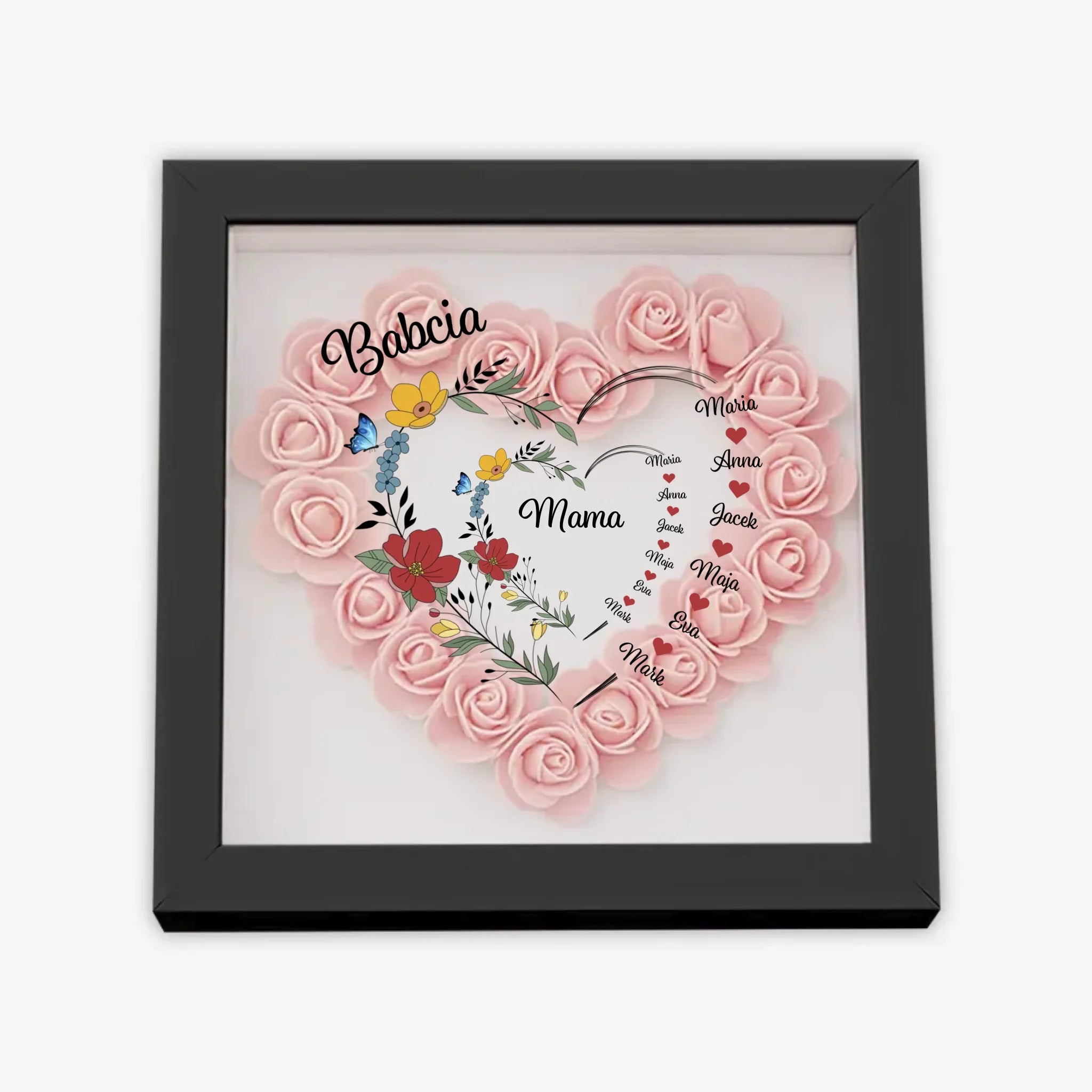 с цветами квадрат сердце 3