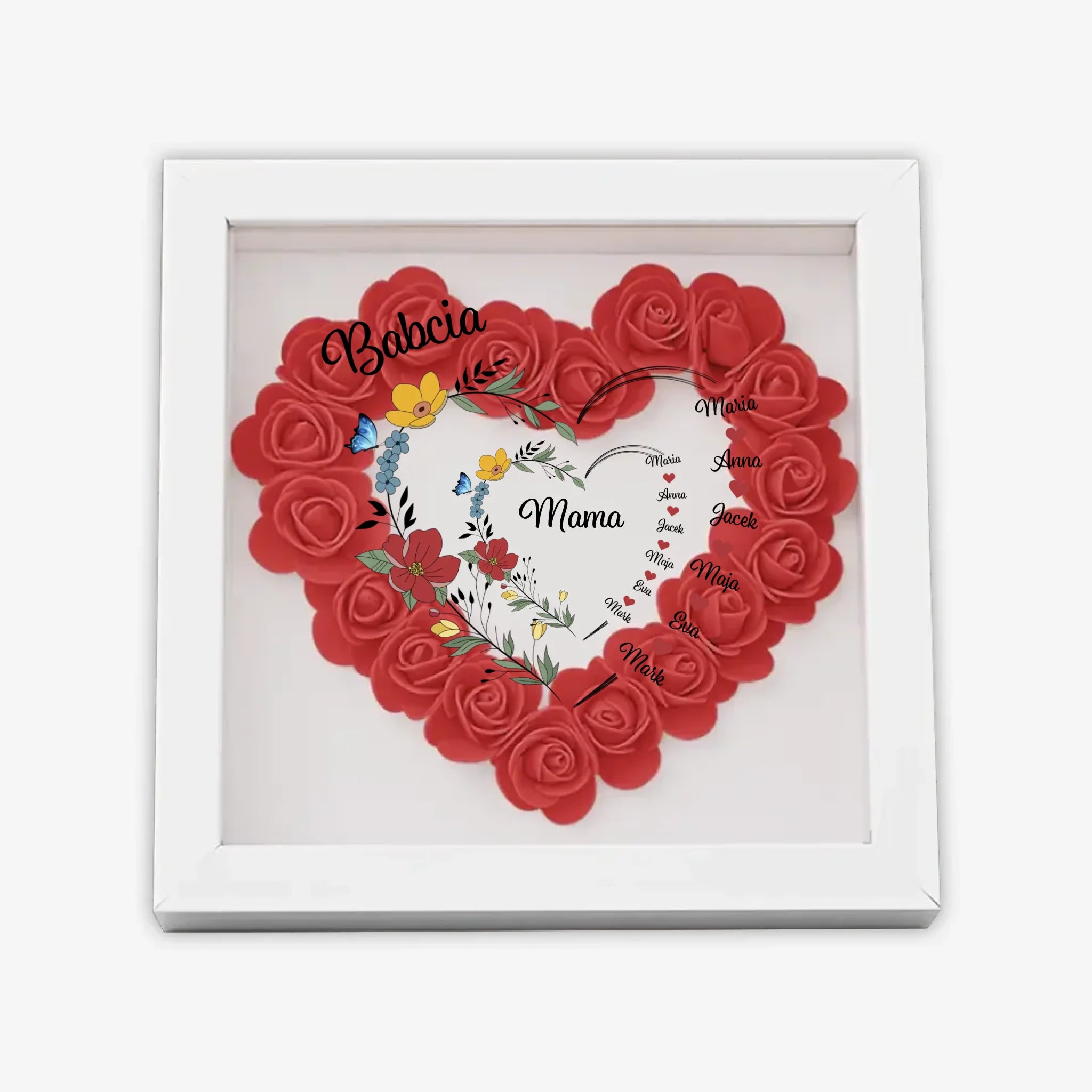 с цветами квадрат сердце 2