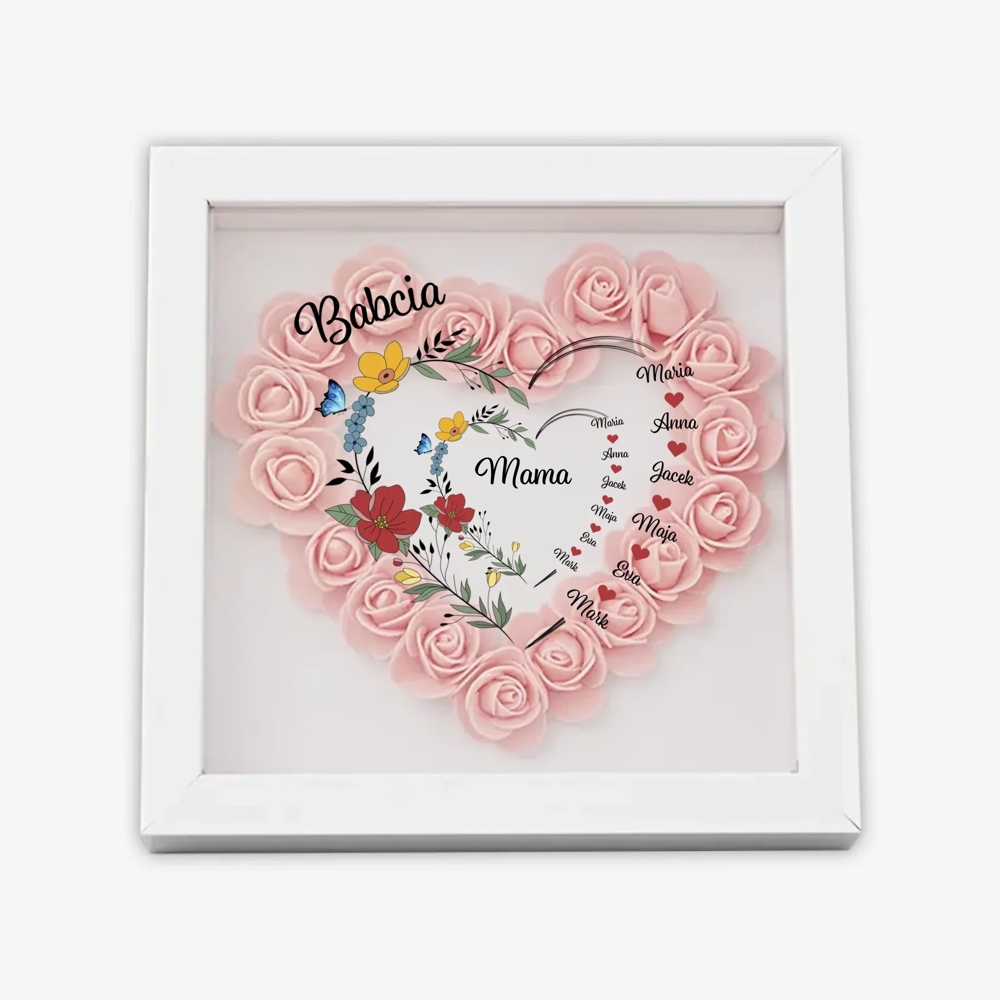 с цветами квадрат сердце 4