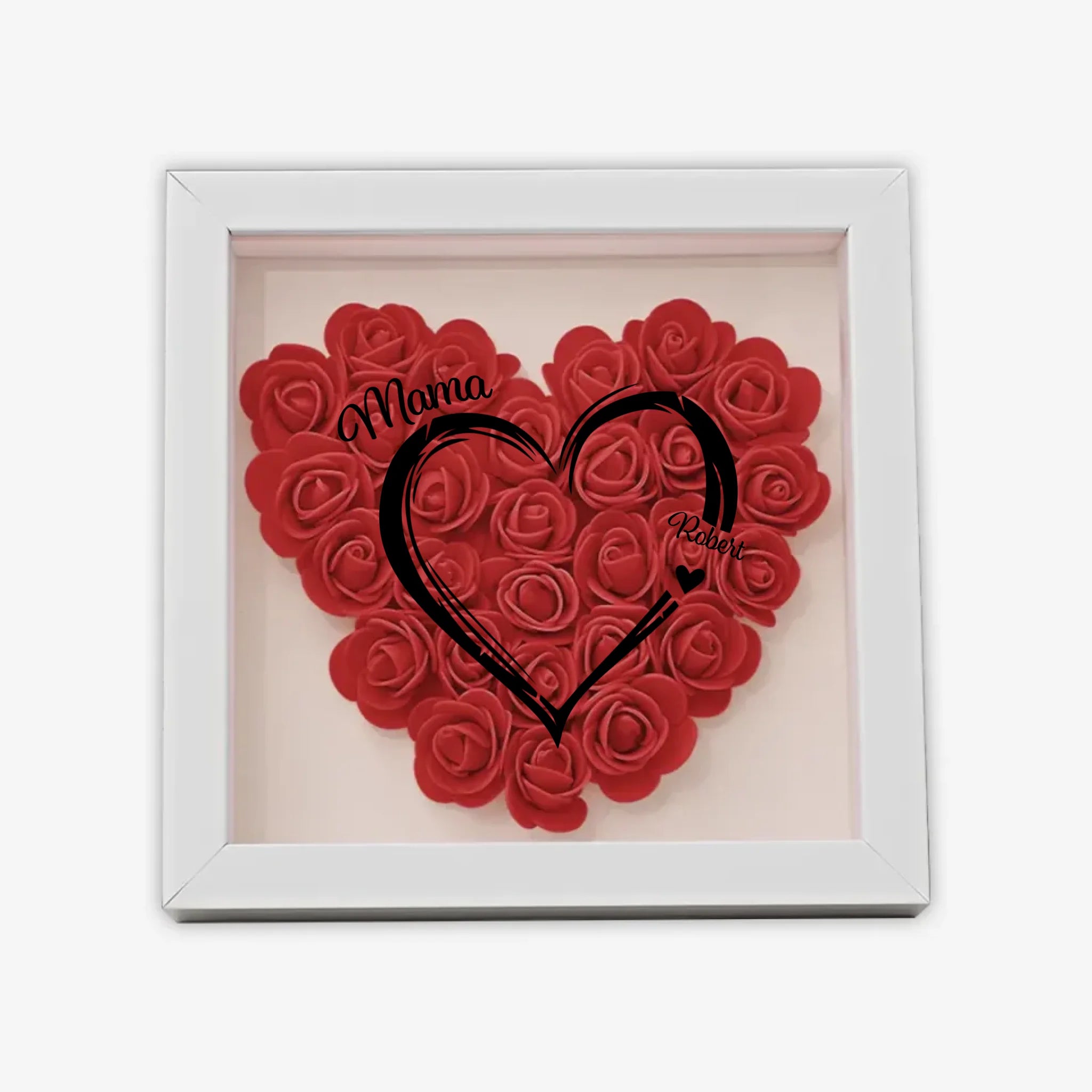 с цветами квадрат сердце полное 8