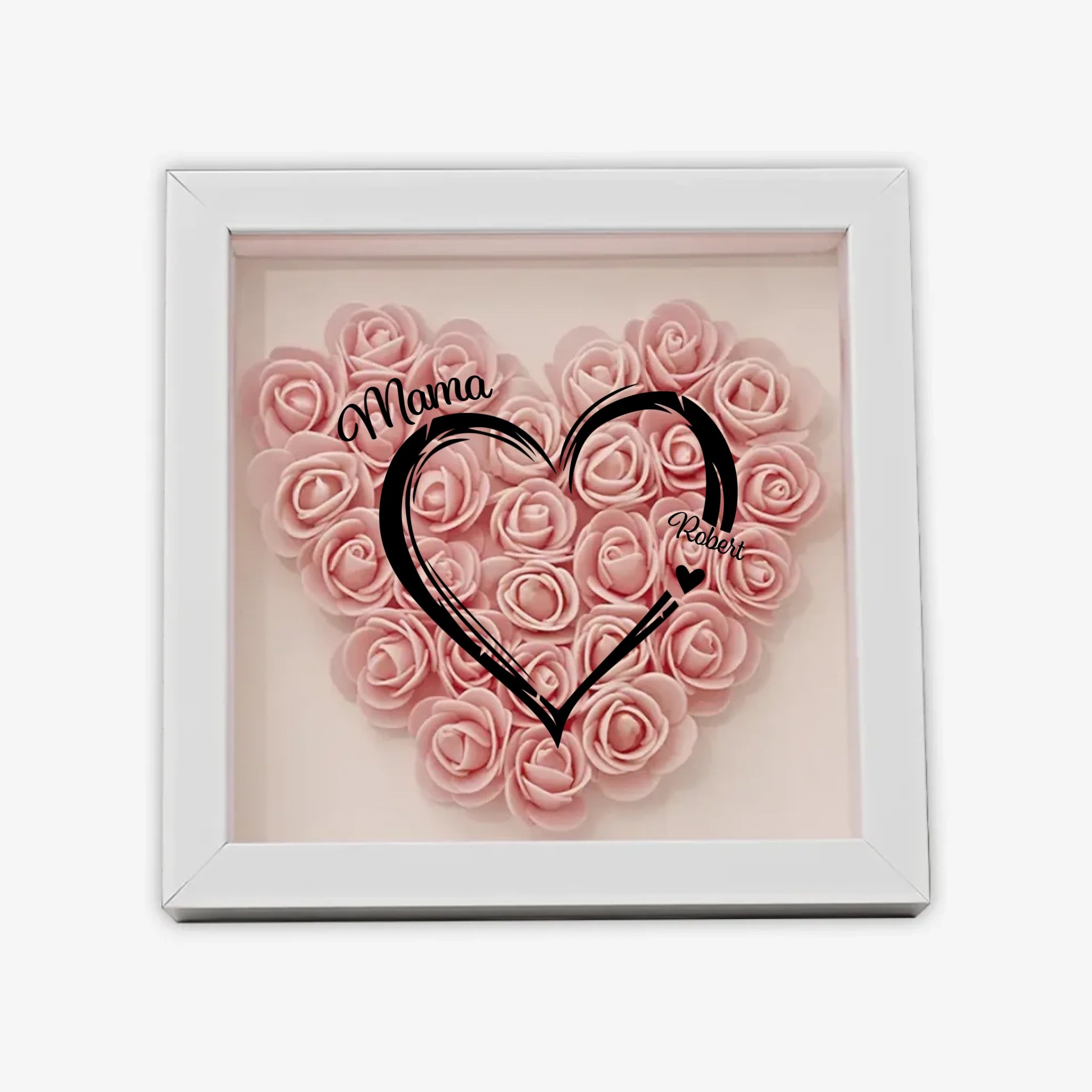 с цветами квадрат сердце полное 7