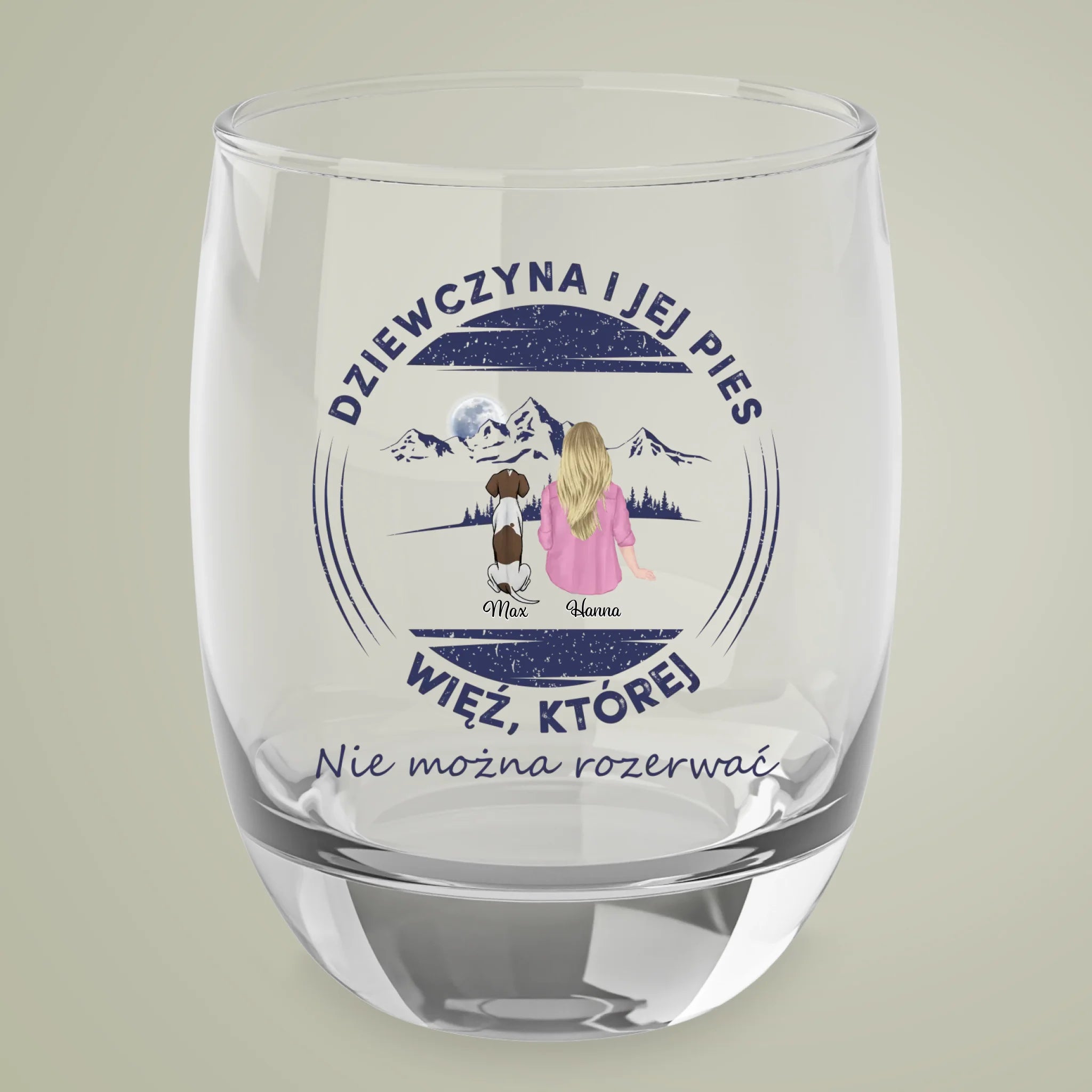 Kieliszek do shotów - Dziewczyna i jej pies.