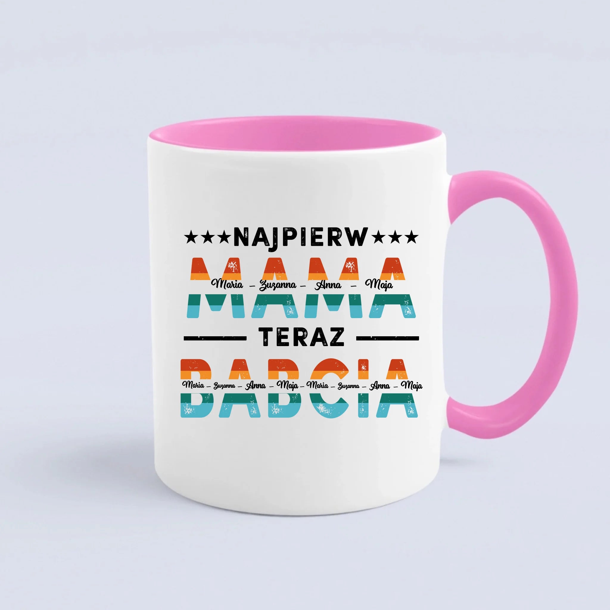 Szkło kwadratowe - Prezent Najpierw Mama, Teraz Babcia