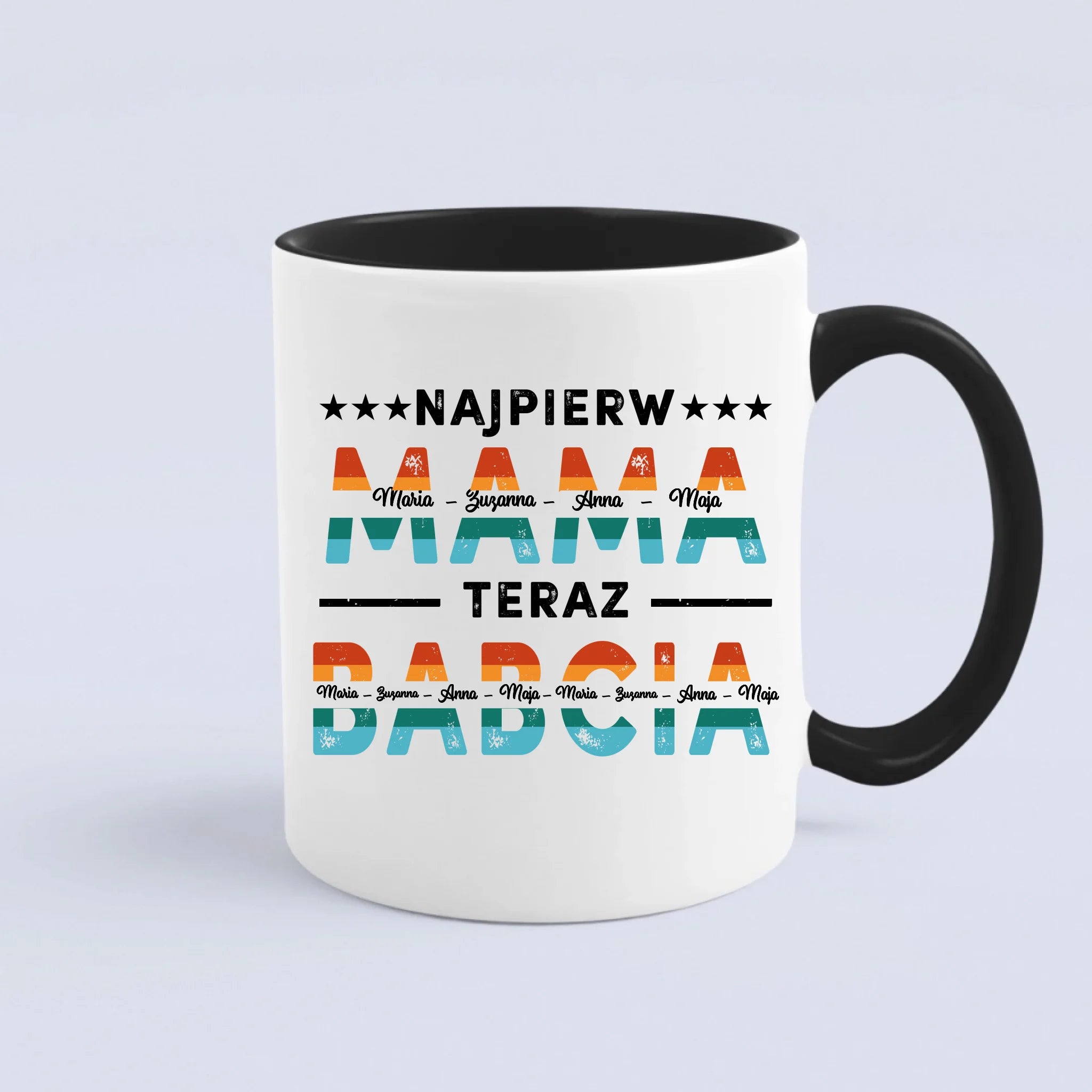 Szkło kwadratowe - Prezent Najpierw Mama, Teraz Babcia